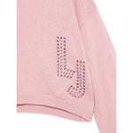 Liu Jo Maglia Girocollo tinta unita con Logo Rosa per Bambina GF5089XXX ROSA LIU JO 
