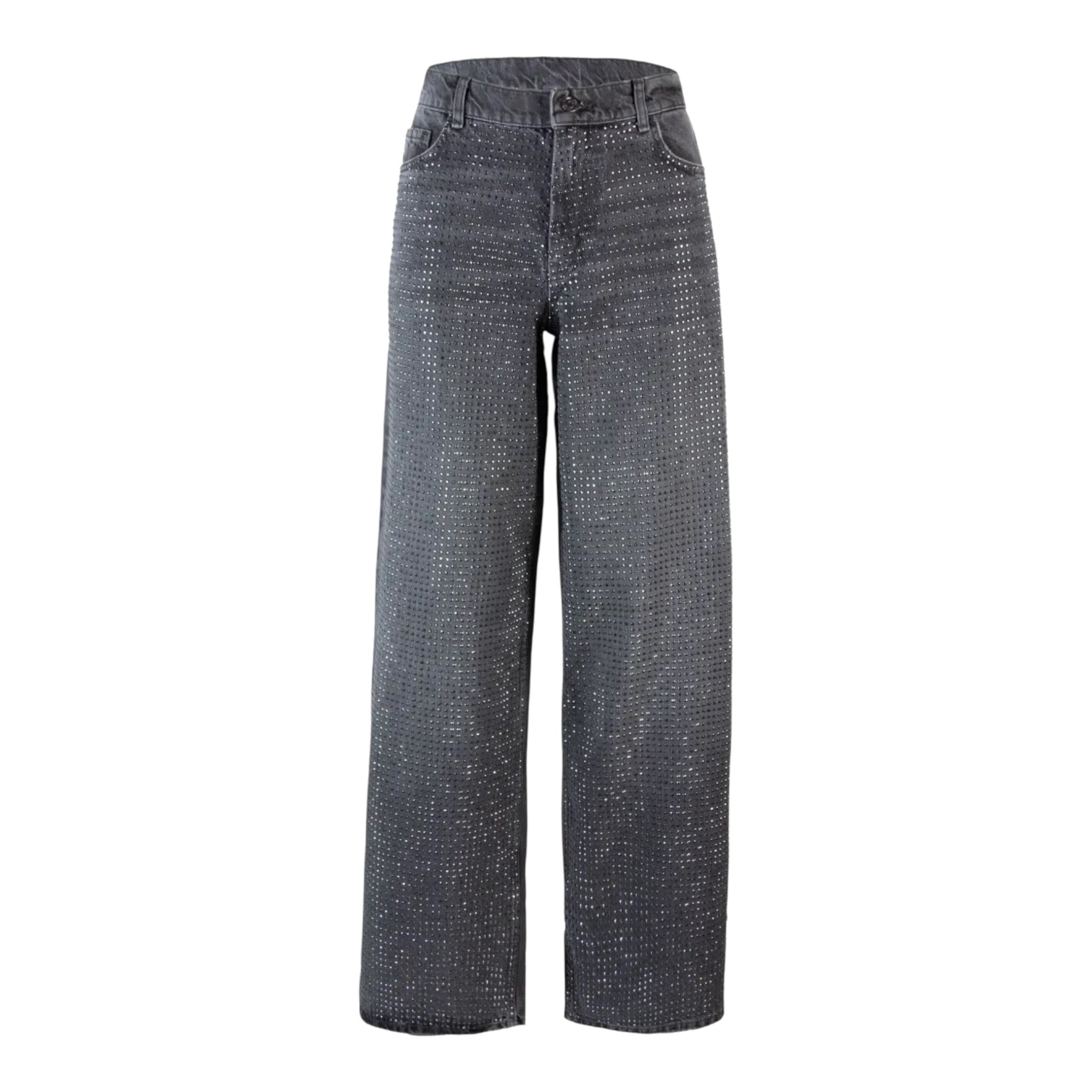 Liu Jo Jeans tinta unita con Brillantini Grigio per Bambina GF5126X GRIGIO LIU JO 