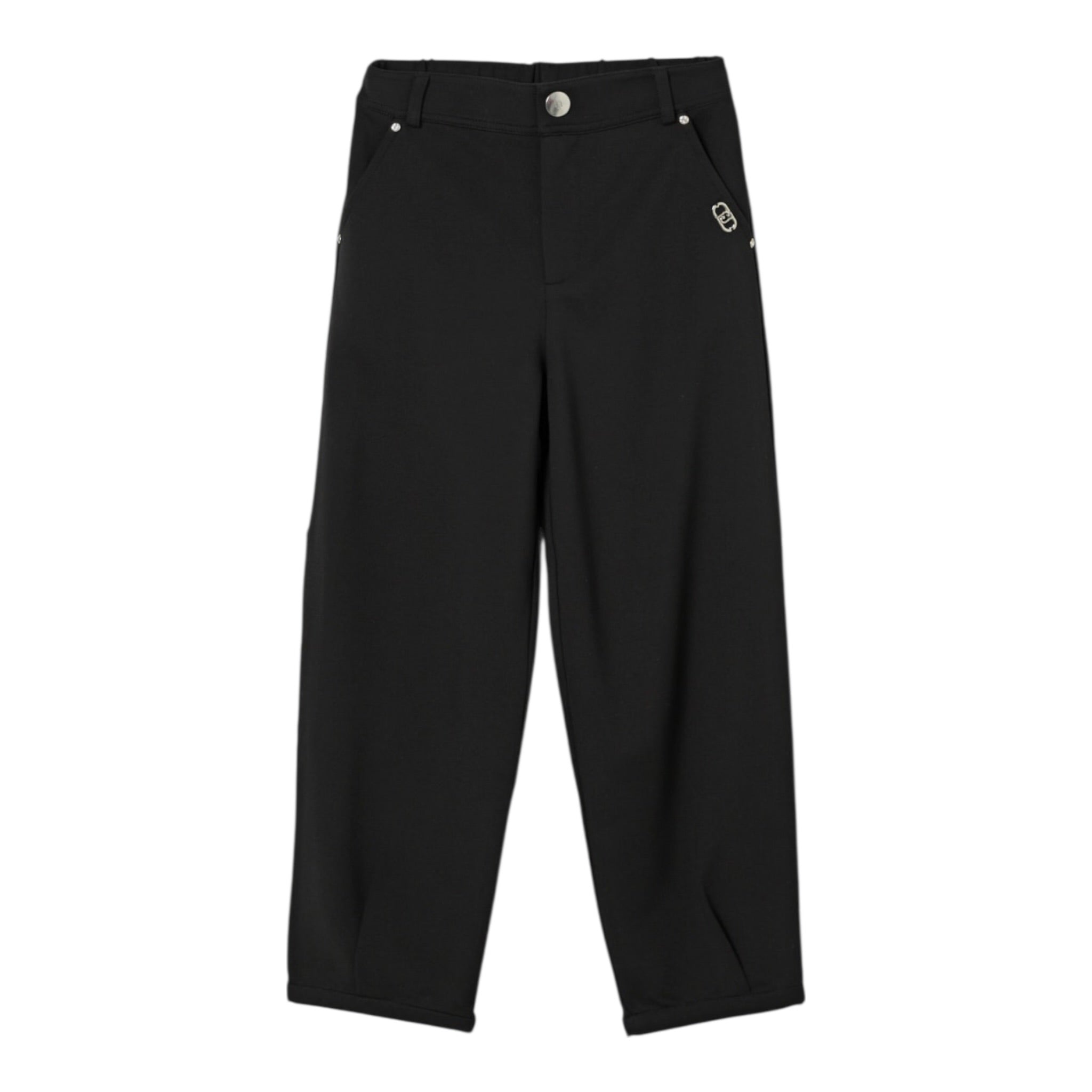 Liu Jo Pantalone tinta unita con Elastico In Vita Nero per Bambina GF5136 NERO LIU JO 