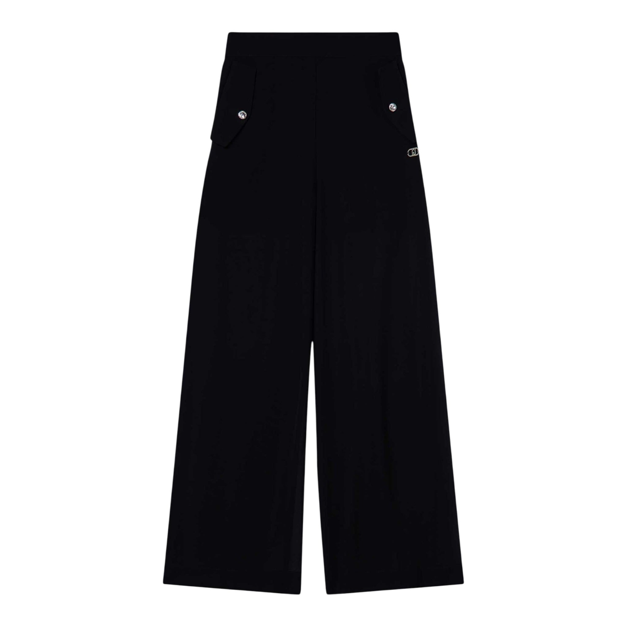 Liu Jo Pantalone tinta unita con Elastico In Vita Nero per Bambina GF5136X NERO LIU JO 