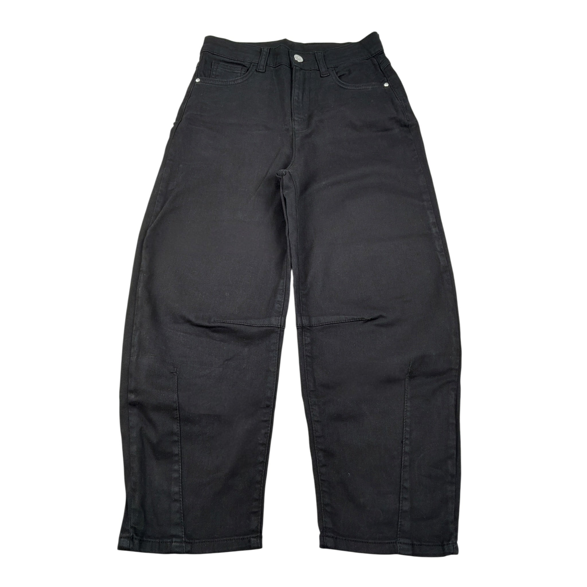 Liu Jo Pantalone tinta unita con Girovita Regolabile Nero per Bambina GF5143XX NERO LIU JO 