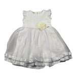 Liu Jo Abito Mezza Manica tinta unita con Tulle Bianco per Neonata HA1011 BIANCO LIU JO 