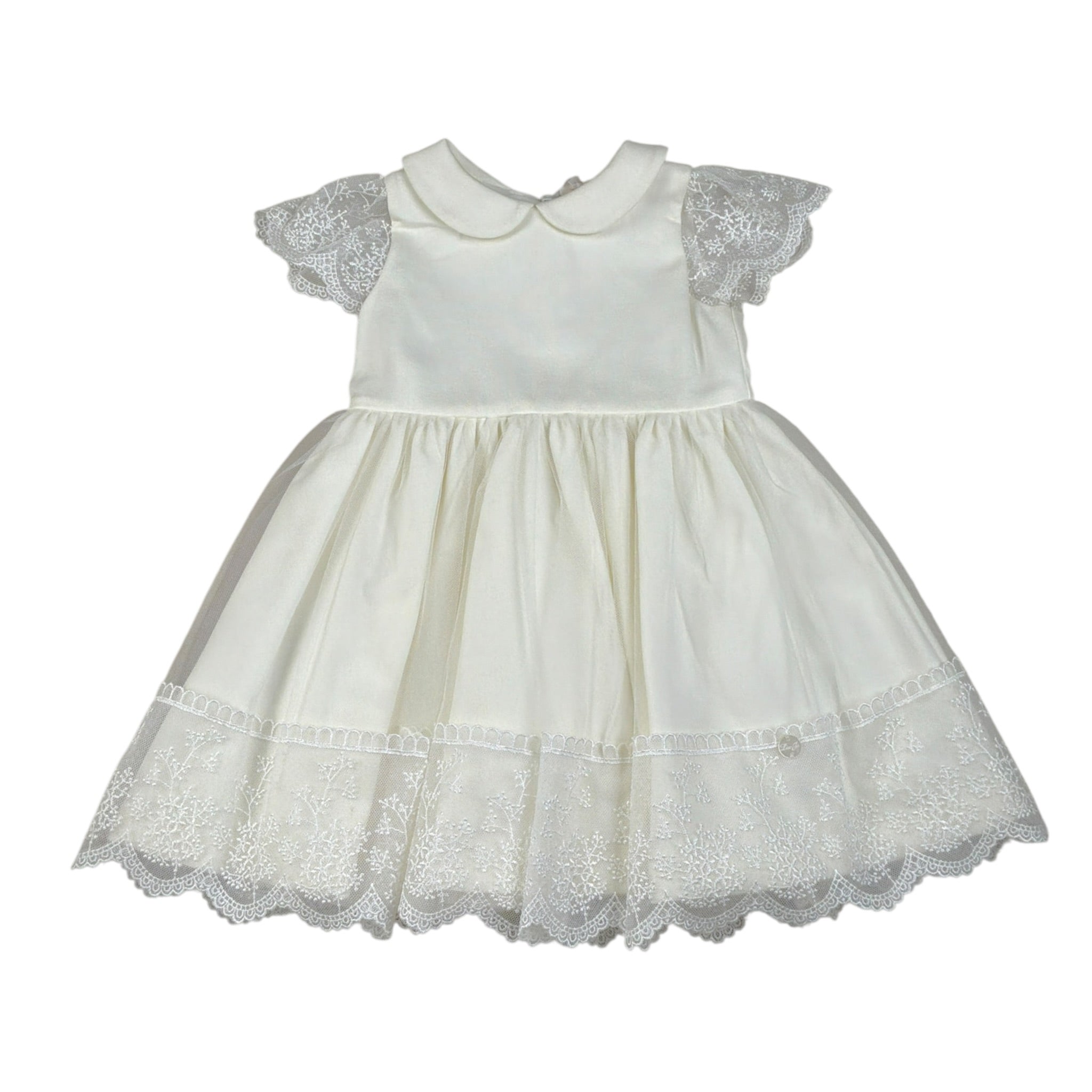 Liu Jo Abito tinta unita con Tulle Bianco per Neonata HA4036 BIANCO LIU JO 