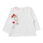Liu Jo Shirt tinta unita con Stampa Bianco per Neonata HF3035 BIANCO LIU JO 