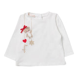 Liu Jo Shirt tinta unita con Stampa Bianco per Neonata HF3035 BIANCO LIU JO 