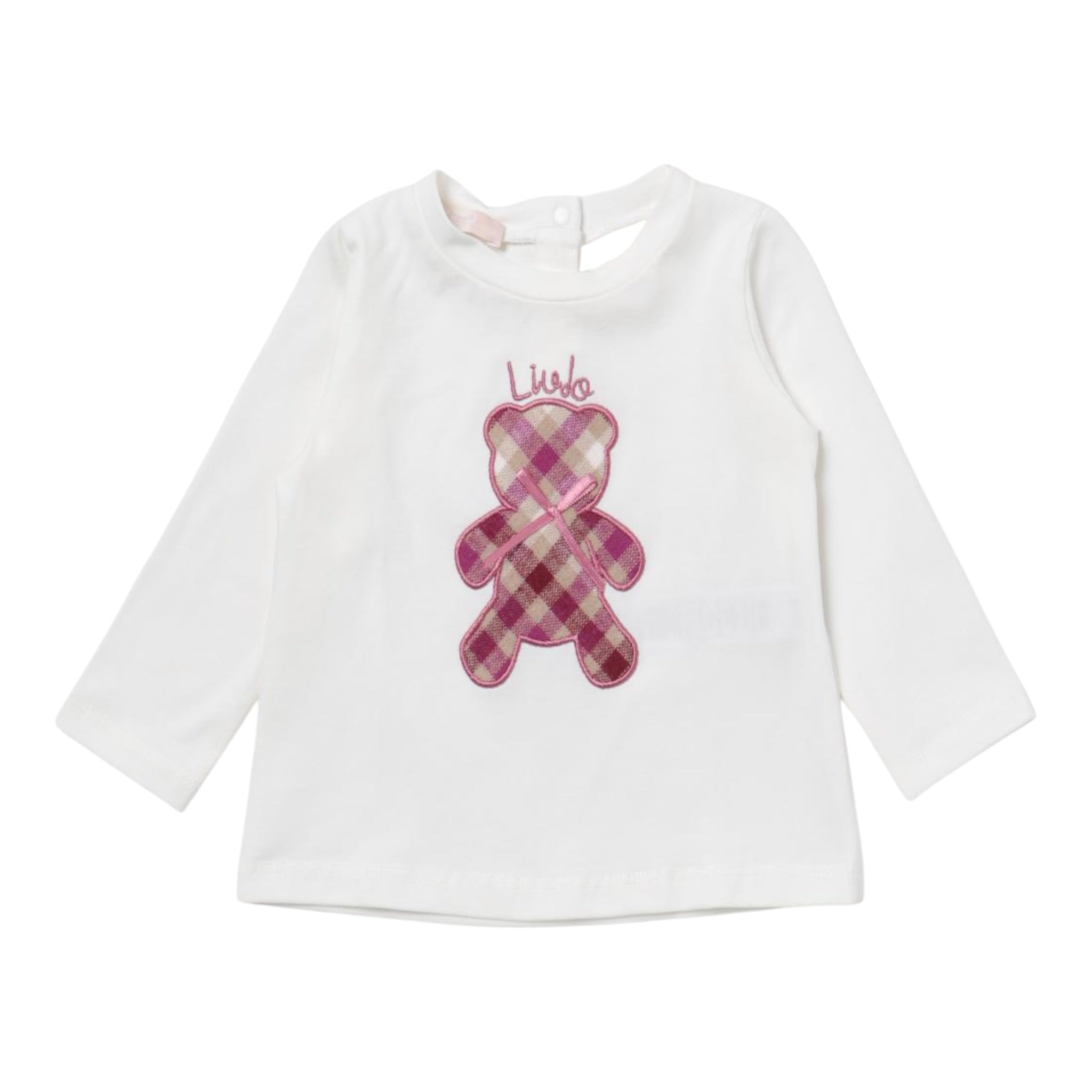 Liu Jo Shirt Girocollo tinta unita con Stampa Panna per Neonata HF3080 PANNA LIU JO 
