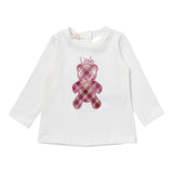 Liu Jo Shirt Girocollo tinta unita con Stampa Panna per Neonata HF3080 PANNA LIU JO 