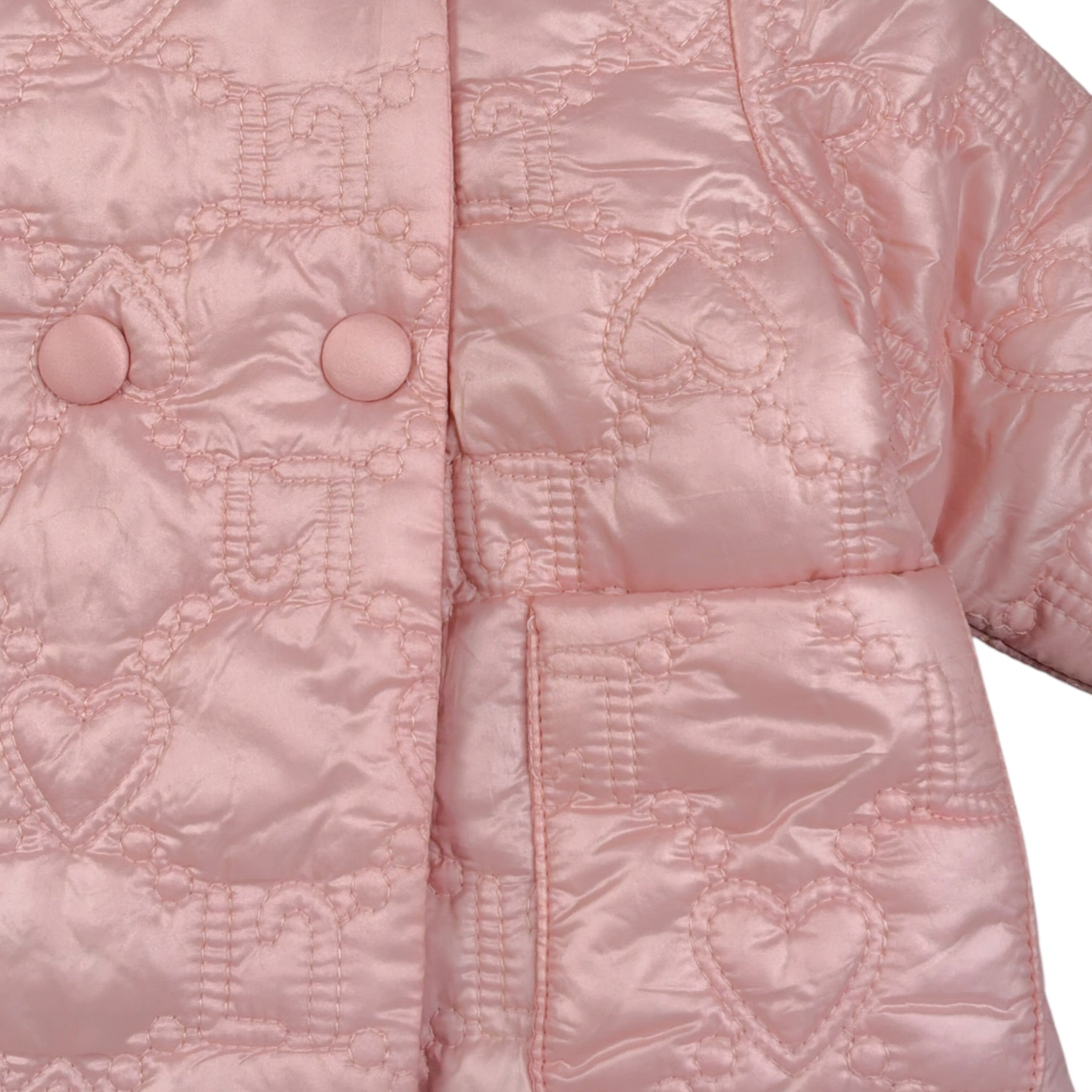 Liu Jo Giubbino tinta unita con Cappuccio E Bottoni Rosa per Neonata HF4006 ROSA LIU JO 