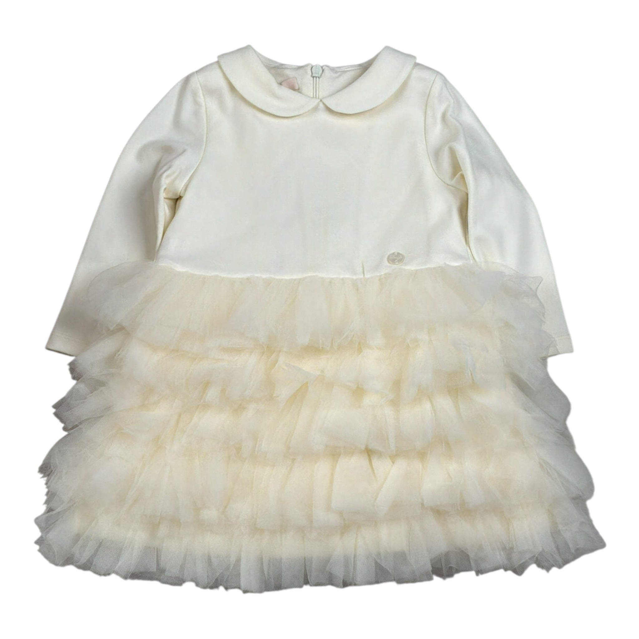 Liu Jo Abito tinta unita con Tulle Panna per Neonata HF4014 PANNA LIU JO 