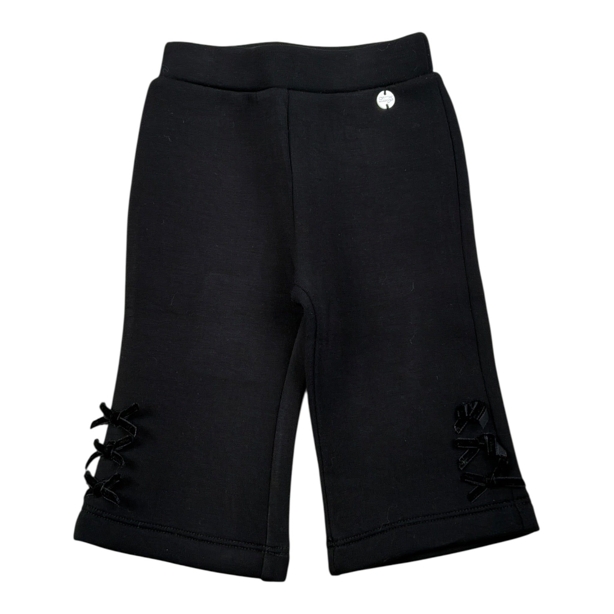 Liu Jo Pantalone tinta unita con Fiocchi Nero per Neonata HF4085 NERO LIU JO 