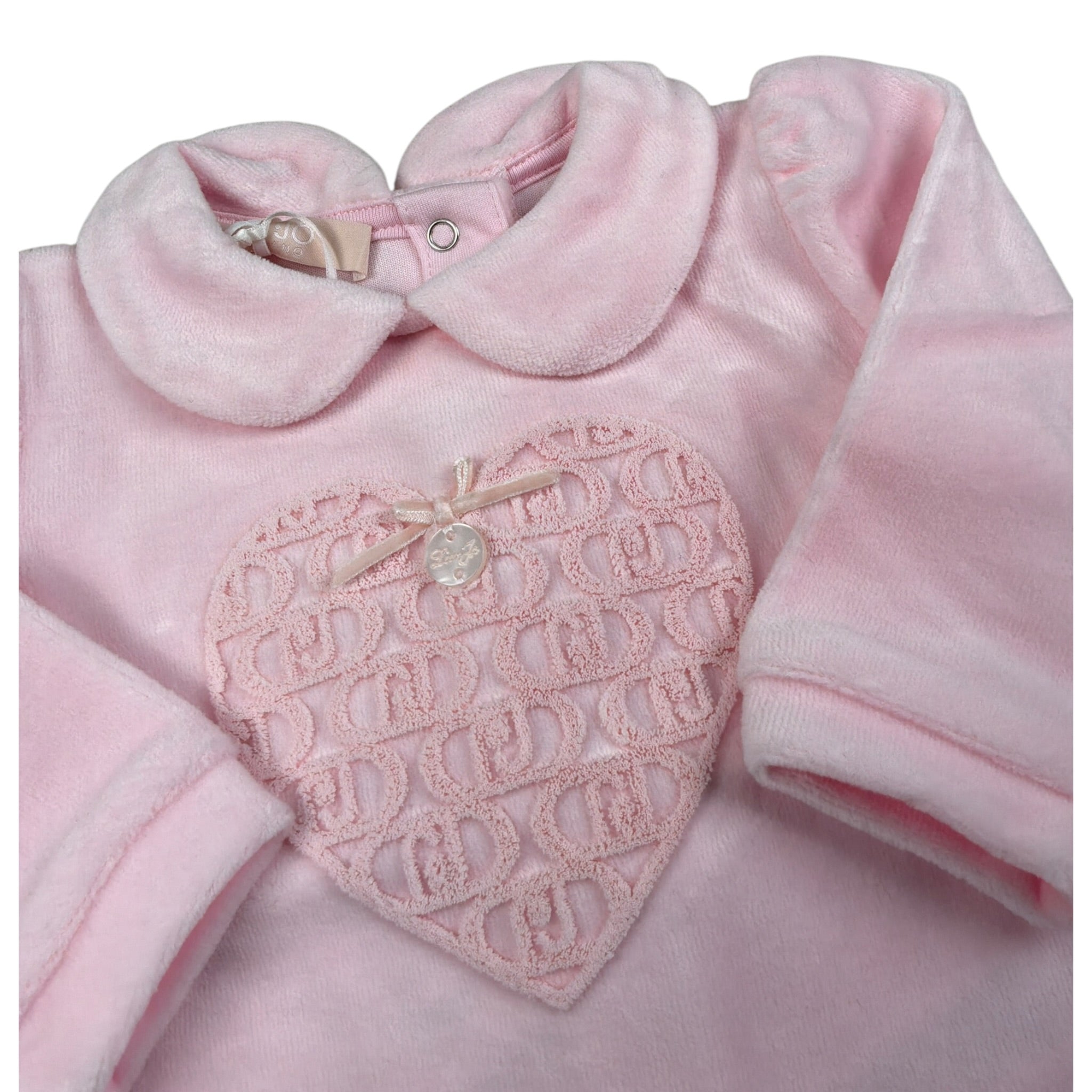 Liu Jo Set Tutina tinta unita In Velluto-Cappello Rosa per Neonata HF5001 ROSA LIU JO 