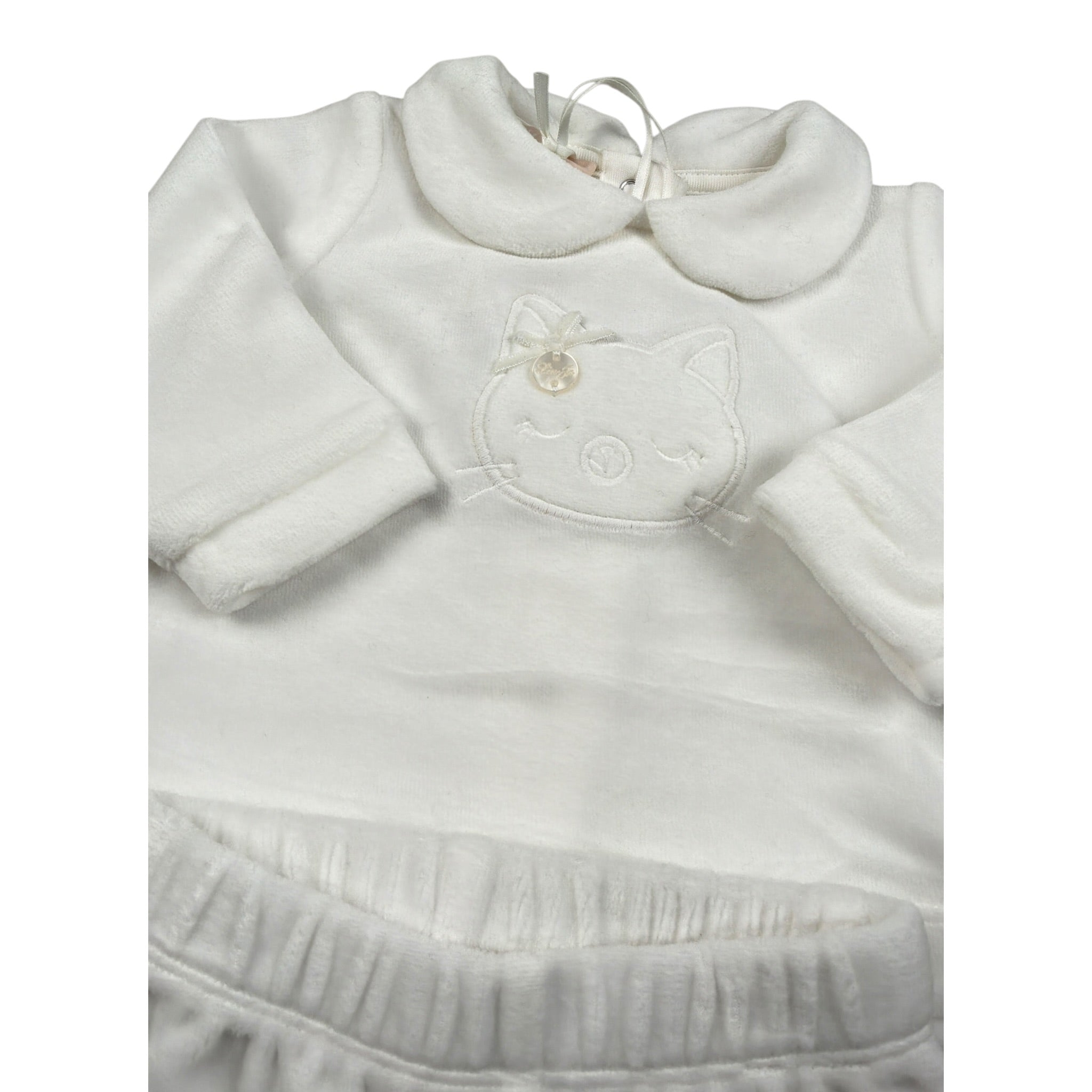 Liu Jo Completo 2 Pezzi Maglia-Ghettina In Ciniglia Bianco per Neonata HF5002 BIANCO LIU JO 