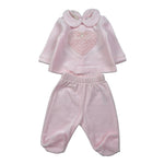 Liu Jo Completo 2 Pezzi Maglia-Ghettina In Ciniglia Rosa per Neonata HF5002X ROSA LIU JO 