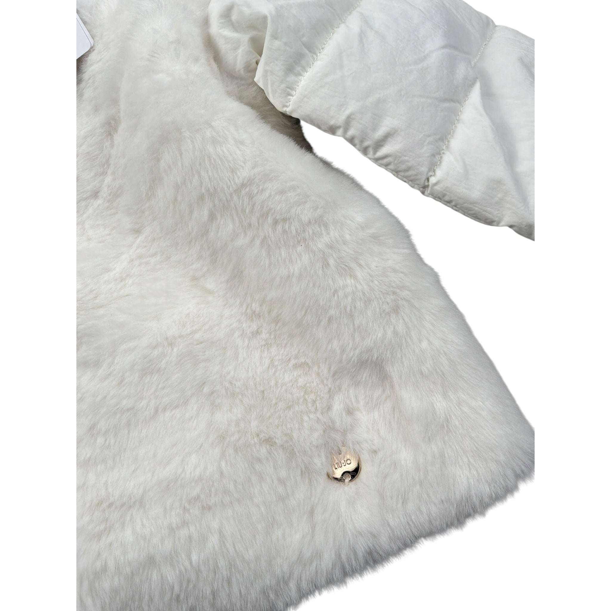 Liu Jo Giubbino tinta unita con Zip E Cappuccio Bianco per Neonata HF5014 BIANCO LIU JO 