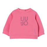 Liu Jo Felpa Chiusa Girocollo tinta unita Rosa per Neonata HF5018 ROSA LIU JO 