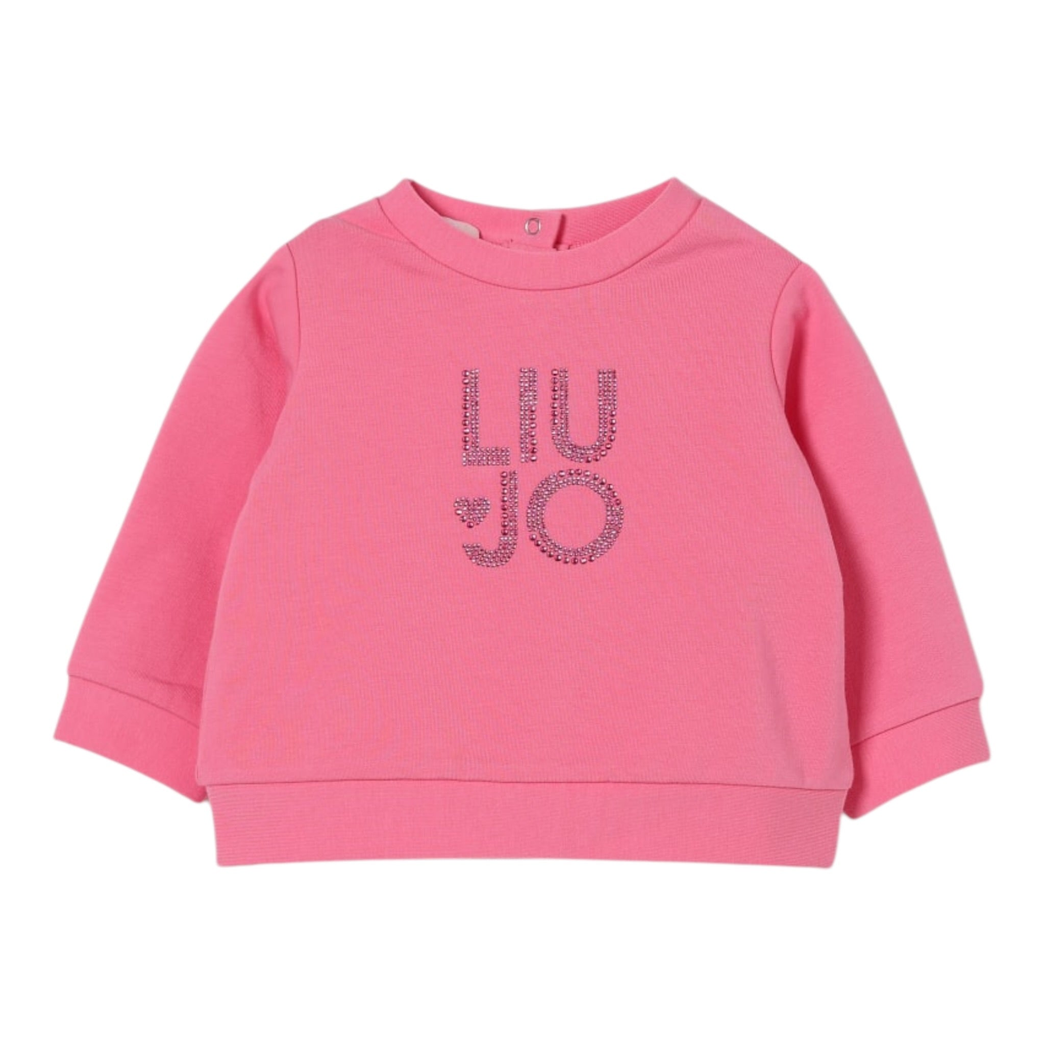 Liu Jo Felpa Chiusa Girocollo tinta unita Rosa per Neonata HF5018 ROSA LIU JO 