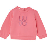 Liu Jo Felpa Chiusa Girocollo tinta unita Rosa per Neonata HF5018X ROSA LIU JO 