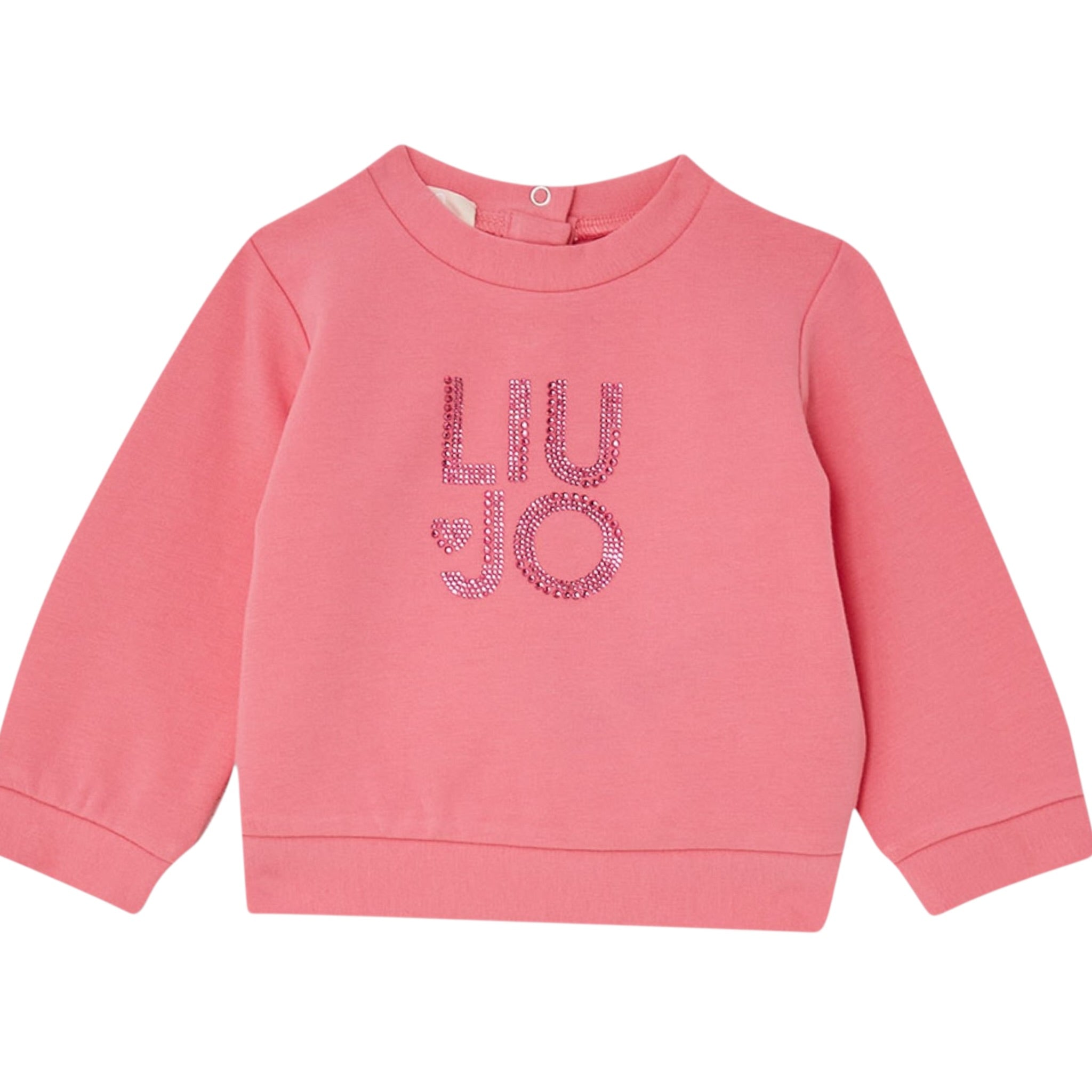 Liu Jo Felpa Chiusa Girocollo tinta unita Rosa per Neonata HF5018X ROSA LIU JO 