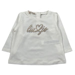 Liu Jo Shirt Girocollo tinta unita con Brillantini Bianco per Neonata HF5025 BIANCO LIU JO 