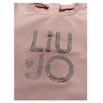 Liu Jo Shirt tinta unita Girocollo con Brillantini Rosa per Neonata HF5025R ROSA LIU JO 
