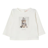 Liu Jo Shirt Girocollo tinta unita con Brillantini Bianco per Neonata HF5026 BIANCO LIU JO 