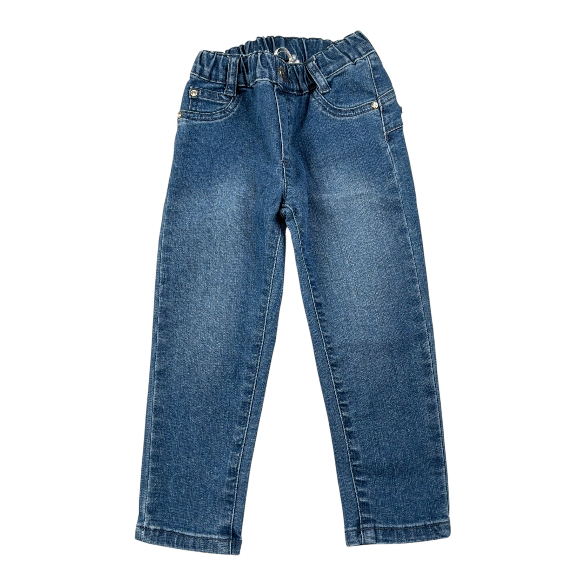 Liu Jo Jeans tinta unita con Elastico In Vita Blu per Neonata HF5031XX BLU LIU JO 