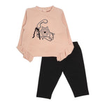 Liu Jo Completo 2Pz Felpa-Leggins Bicolore Rosa per Neonata HF5038X ROSA LIU JO 