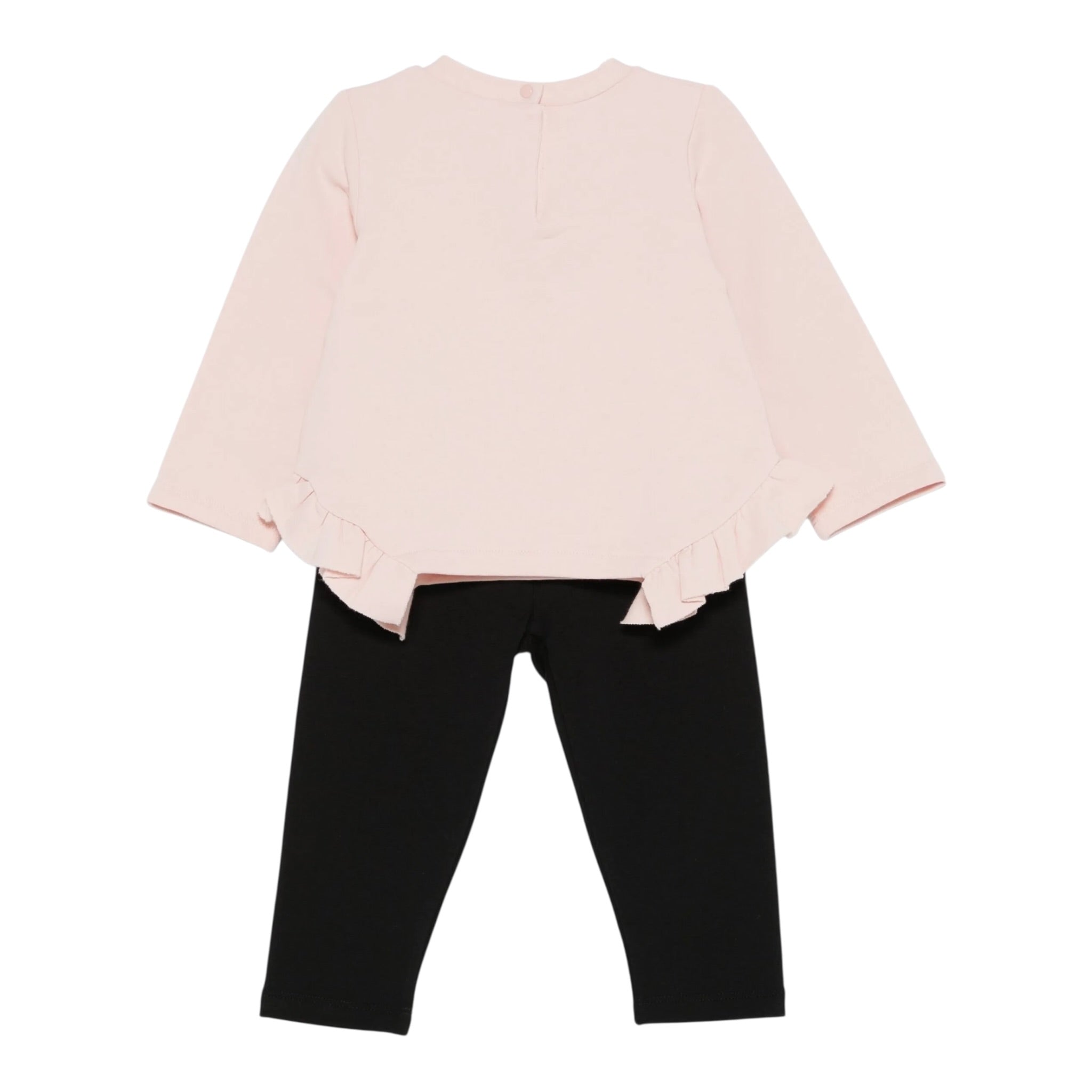 Liu Jo Completo 2Pz Felpa-Leggins Bicolore Rosa/Nero per Neonata HF5038XX ROSA/NERO LIU JO 