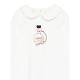 Liu Jo Shirt Girocollo tinta unita con Stampa Panna per Neonata HF5040J PANNA LIU JO 