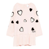 Liu Jo Abito Manica Lunga tinta unita con Cuori Rosa per Neonata HF5043 ROSA LIU JO 