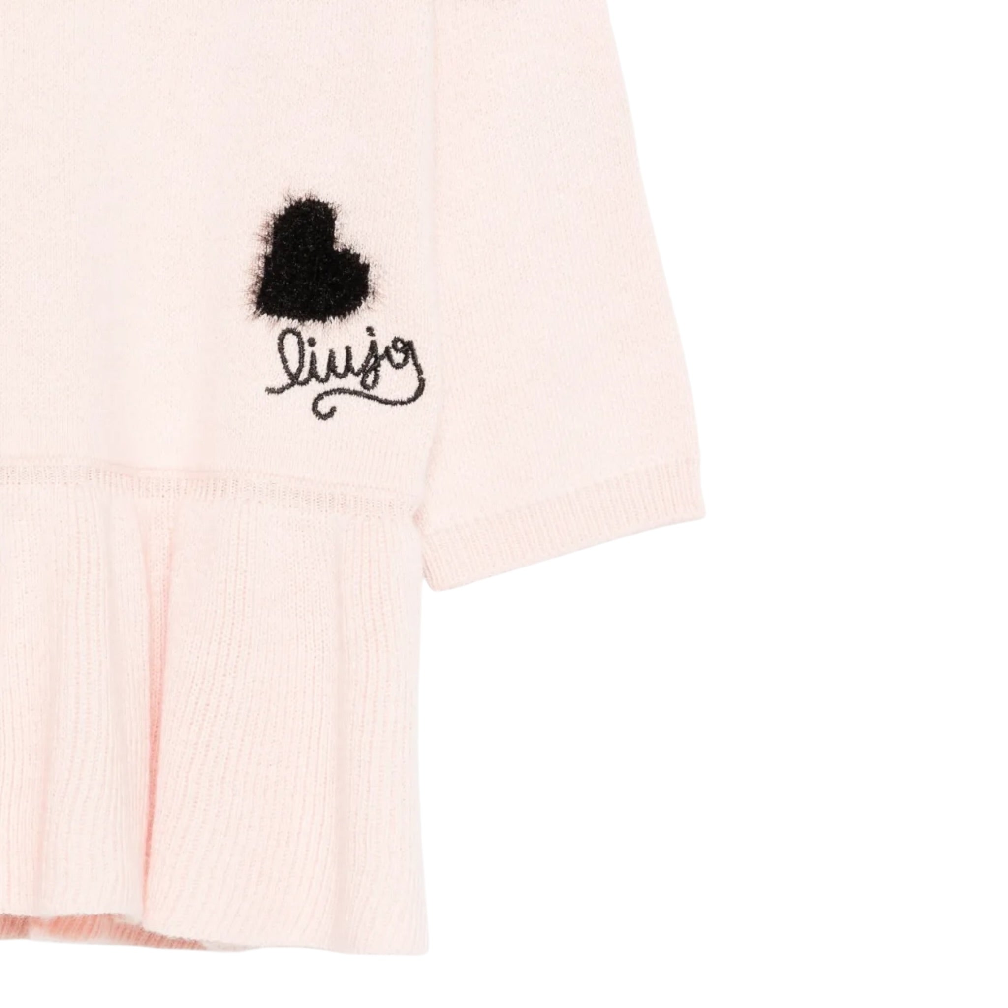 Liu Jo Abito Manica Lunga tinta unita con Cuori Rosa per Neonata HF5043X ROSA LIU JO 