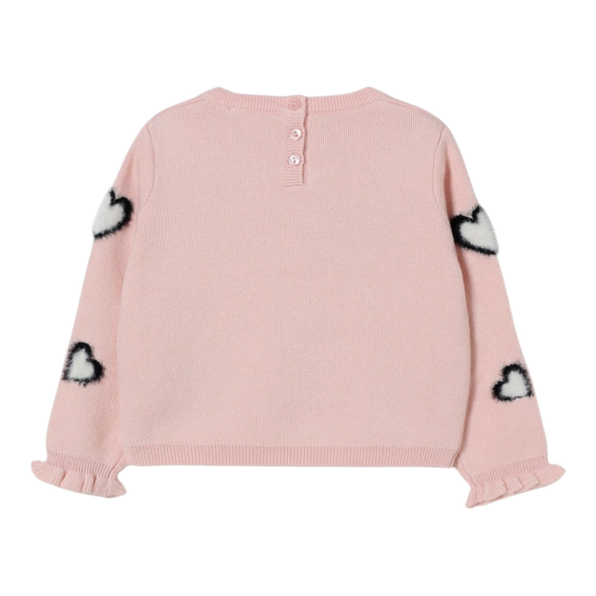 Liu Jo Maglia Girocollo tinta unita con Ricami Rosa per Neonata HF5045X ROSA LIU JO 