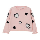 Liu Jo Maglia Girocollo tinta unita con Ricami Rosa per Neonata HF5045X ROSA LIU JO 