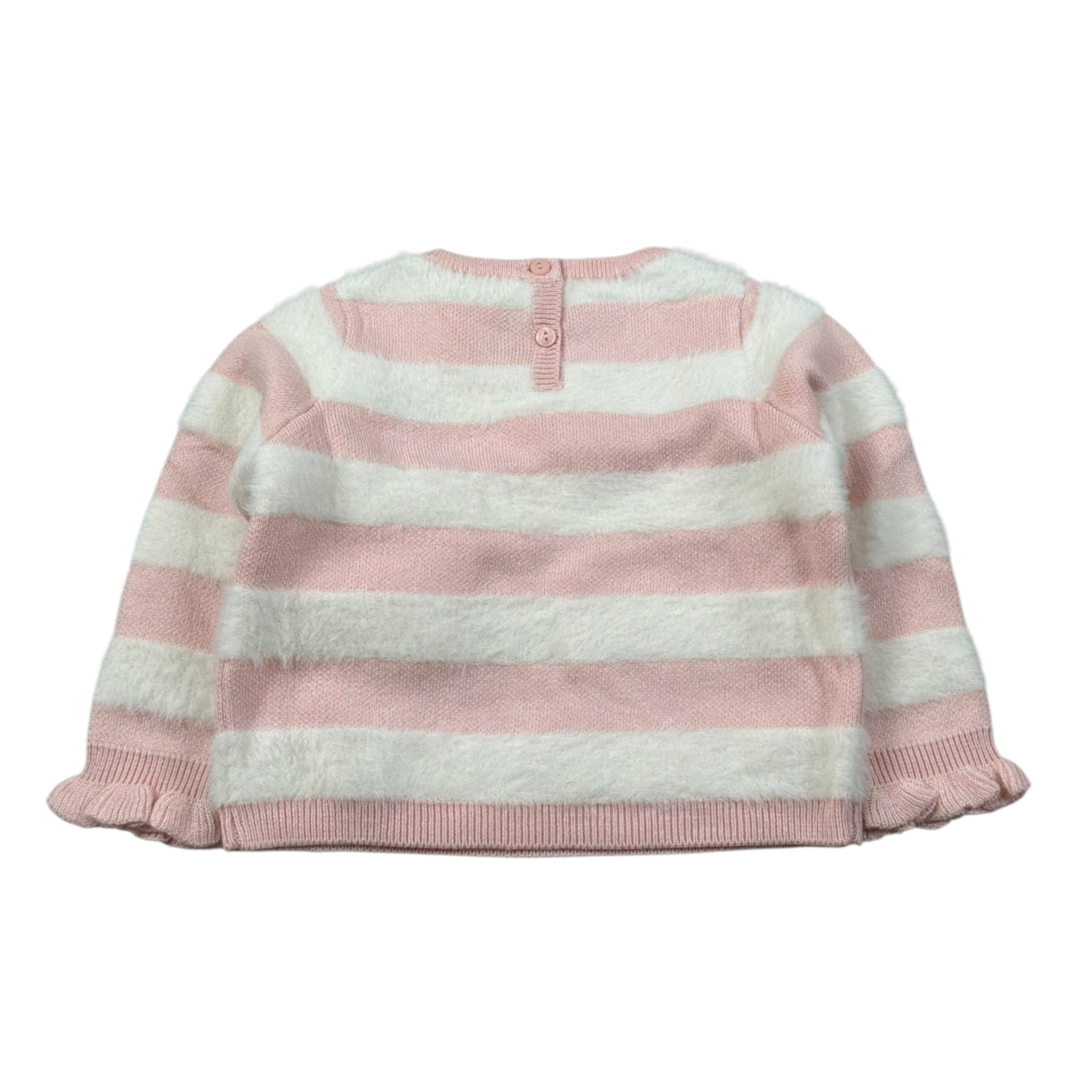 Liu Jo Maglia Girocollo tinta unita con Ricami Rosa per Neonata HF5045XX ROSA LIU JO 