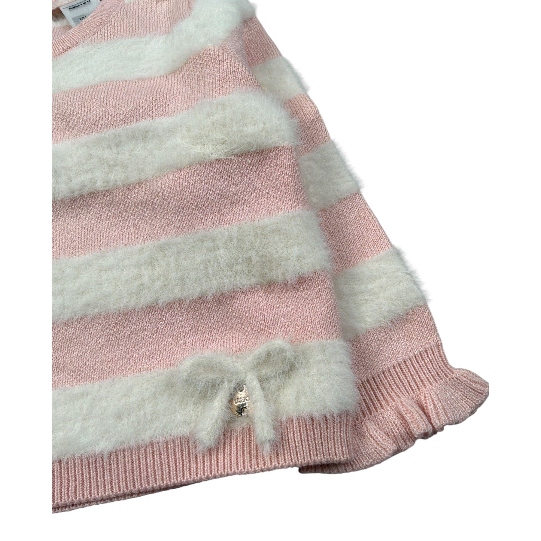 Liu Jo Maglia Girocollo tinta unita con Ricami Rosa per Neonata HF5045XX ROSA LIU JO 