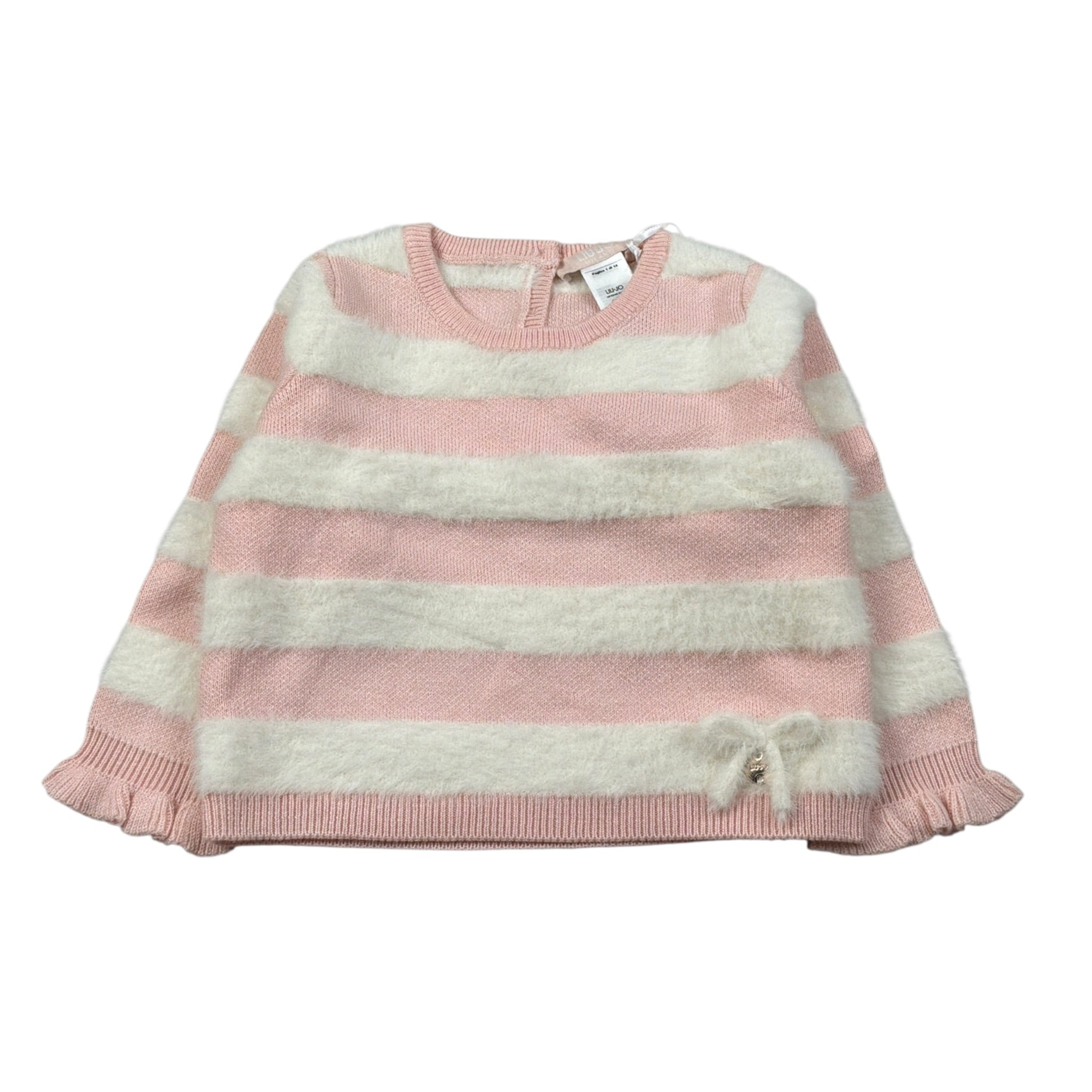 Liu Jo Maglia Girocollo tinta unita con Ricami Rosa per Neonata HF5045XX ROSA LIU JO 