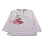Liu Jo Shirt Girocollo tinta unita con Stampa Rosa per Neonata HF5052 ROSA LIU JO 