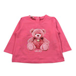 Liu Jo Shirt Girocollo tinta unita con Stampa Rosa per Neonata HF5052X ROSA LIU JO 