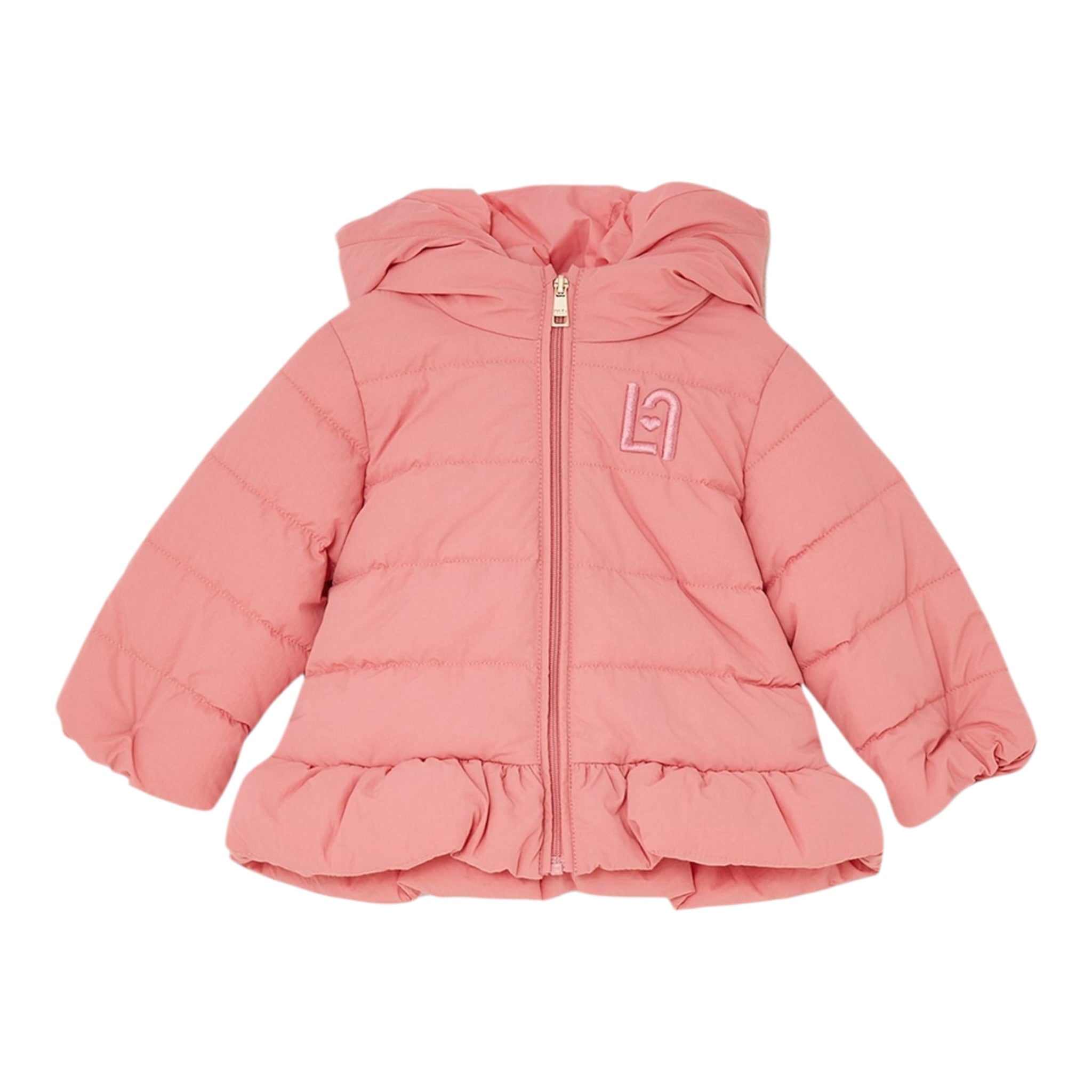 Liu Jo Giubbino tinta unita con Cappuccio Rosa per Neonata HF5054 ROSA LIU JO 