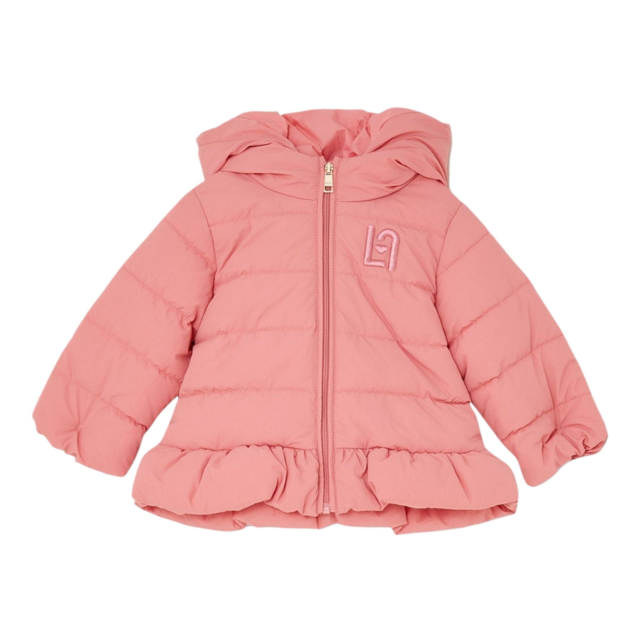 Liu Jo Giubbino tinta unita con Cappuccio Rosa per Neonata HF5054XX ROSA LIU JO 