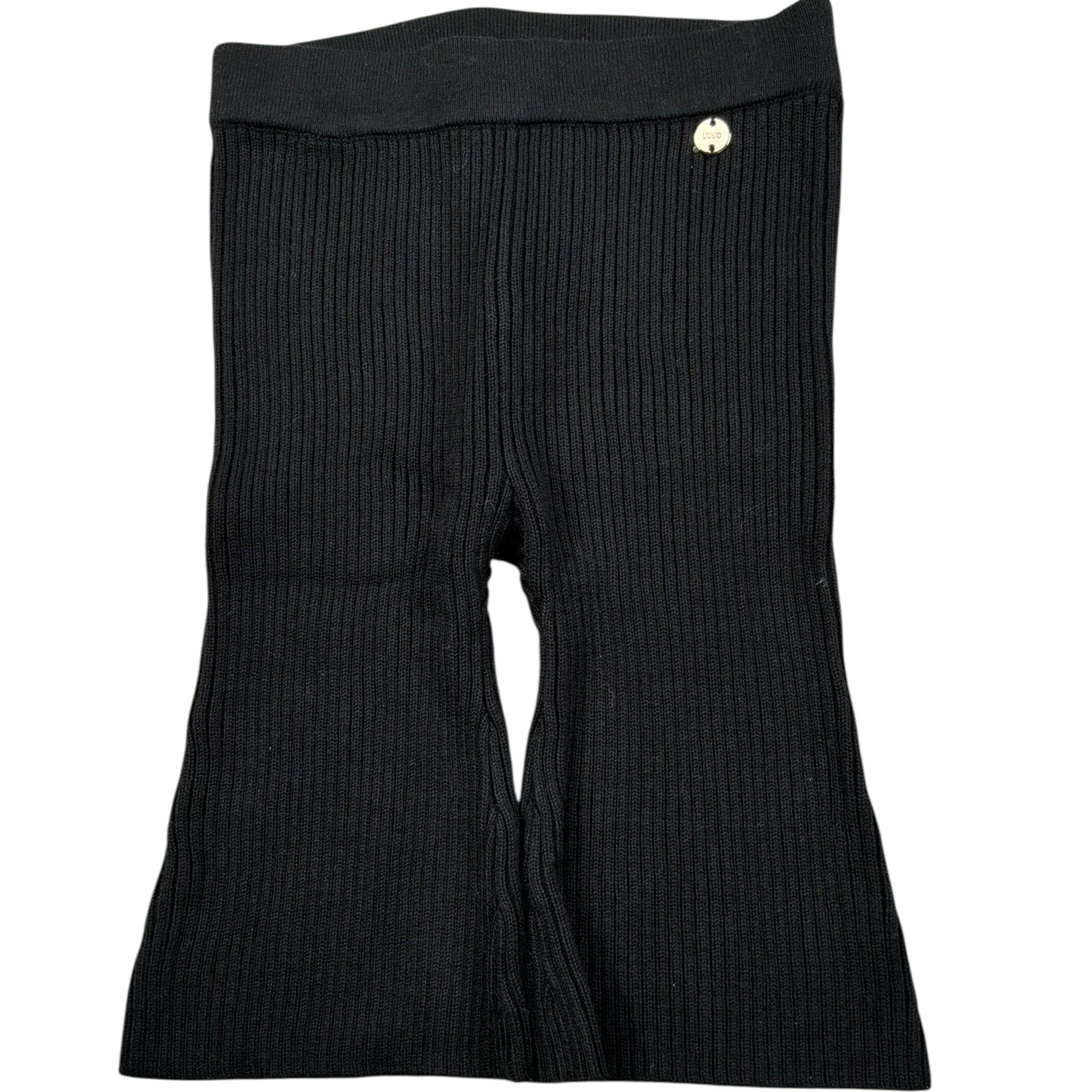 Liu Jo Pantalone tinta unita con Elastico In Vita Nero per Neonata HF5057 NERO LIU JO 