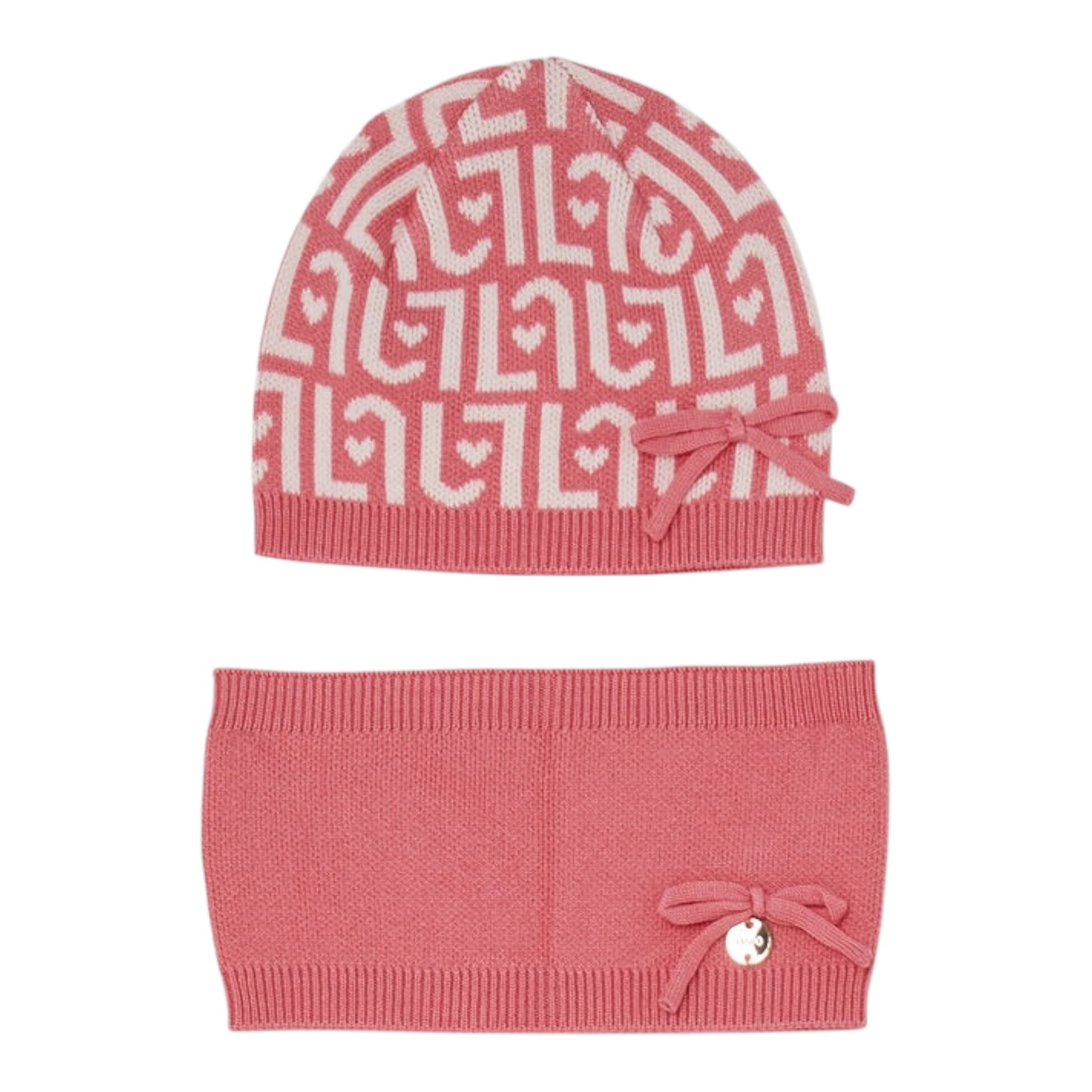 Liu Jo Set Cappello-Sciarpa tinta unita Rosa per Neonata HF5058 ROSA LIU JO 