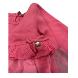 Liu Jo Abito Manica Lunga tinta unita con Tulle Rosa per Neonata HF5059 ROSA LIU JO 