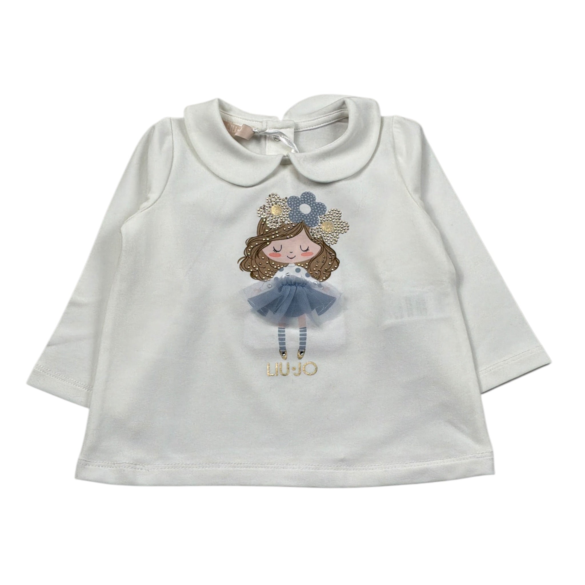 Liu Jo Shirt tinta unita con Colletto Panna per Neonata HF5067XX PANNA LIU JO 