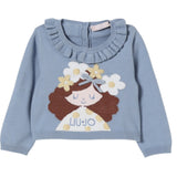 Liu Jo Maglia tinta unita con Ricami Azzurro per Neonata HF5071X AZZURRO LIU JO 