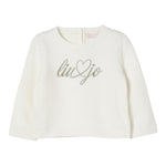 Liu Jo Maglia Girocollo tinta unita con Ricamo Logo Panna per Neonata HF5072 PANNA LIU JO 