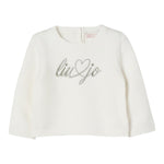 Liu Jo Maglia Girocollo tinta unita con Ricamo Logo Panna per Neonata HF5072X PANNA LIU JO 