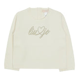 Liu Jo Maglia Girocollo tinta unita con Ricamo Logo Panna per Neonata HF5072XXXX PANNA LIU JO 