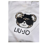 Liu Jo Shirt Girocollo tinta unita con Stampa Bianco per Neonata JF5078 BIANCO LIU JO 