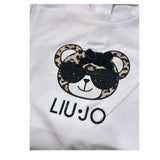 Liu Jo Shirt Girocollo tinta unita con Stampa Bianco per Neonata JF5078 BIANCO LIU JO 